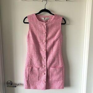 Endless Rose Tweed Sleeveless Shift Dress Size S